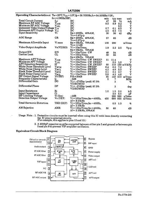 LA7530N Sanyo Circuit, Distributor, Stock and Best Price
