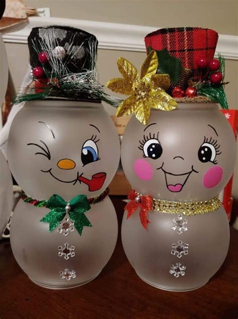 70 Adorable DIY Fishbowl Snowman Ideas Snowman Crafts Diy Dollar