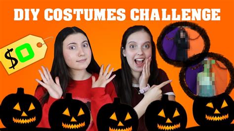 Diy Halloween Costume Challenge Making Outfits From Things Around The