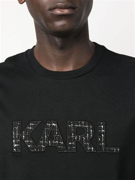 Karl Lagerfeld Logo Patch Organic Cotton T Shirt Farfetch