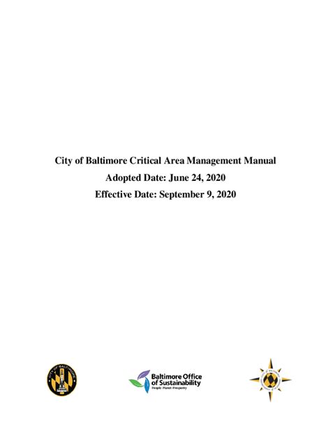 Fillable Online Planning Baltimorecity Govsitesdefaultcritical Area