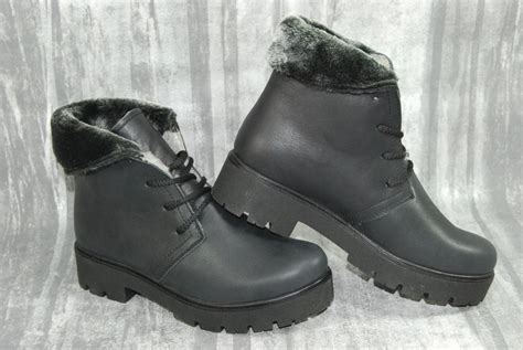 Женские зимние ботинки из натуральной кожи - 80 фото