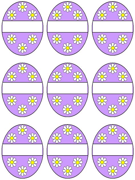 Printable Easter Egg Name Tags