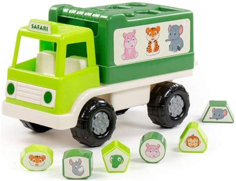 Грузовик "Забава. Сафари", развивающий сортер, учим фигуры, развиваем ...