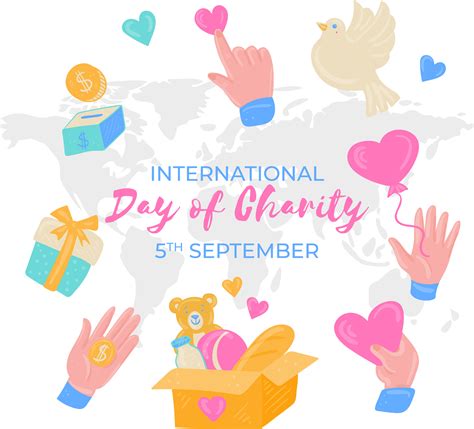 Vector Clipart Charity Day Free Vector Clipart, International Day ...