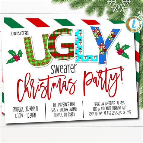 Ugly Christmas Sweater Contest Invites
