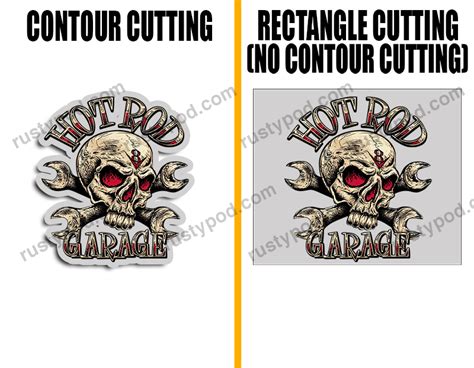 Personalized Skull Hot Rod And Crossing Wrench Vinyl Sticker Rustypod Store