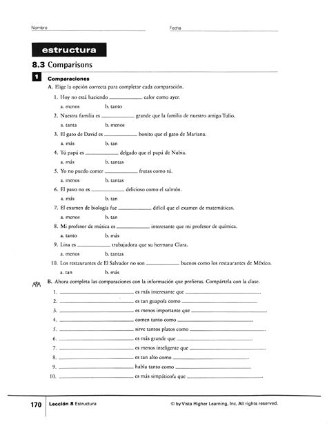 Vhl Answer Key Spanish 4