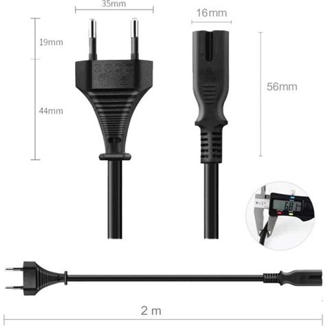 Cable Alimentation Euro Meters Cee Vers Iec C Figure Pin