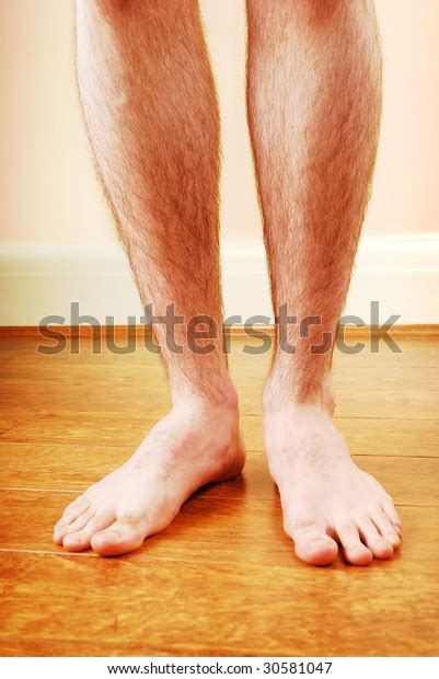 Mans Naked Legs Standing On Bath Stock Photo Edit Now