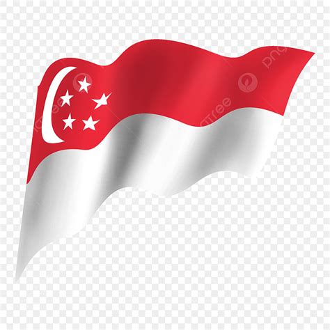 smooth waves clipart transparent background singapore flag  smooth