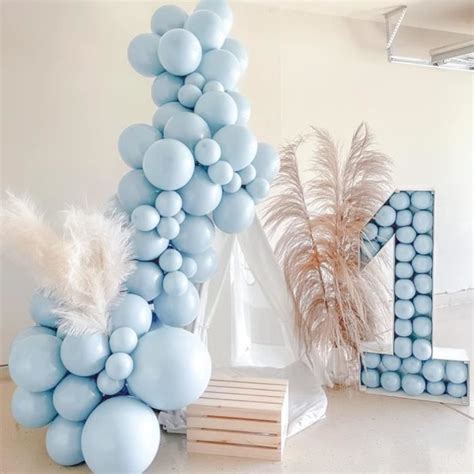 Ballons Bleus Pi Ces Kit Arche Bleu Pastel Ballons En Latex Bleu