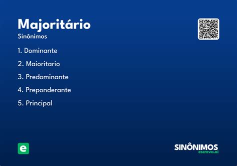 O Que É Majoritário - Majoritário - Significado e Sinônimo - escreva.ai