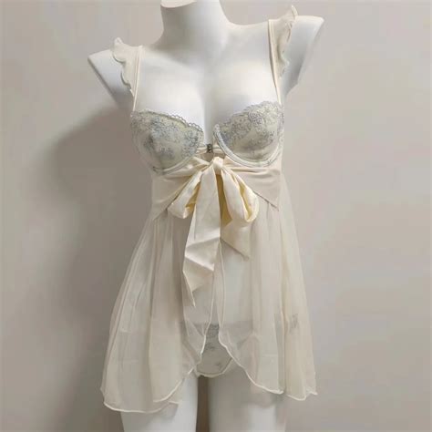 Palace Nightwear Sexy Lingerie Women Sleepwear Pajamas French Lace Mesh Suspender Nightdress