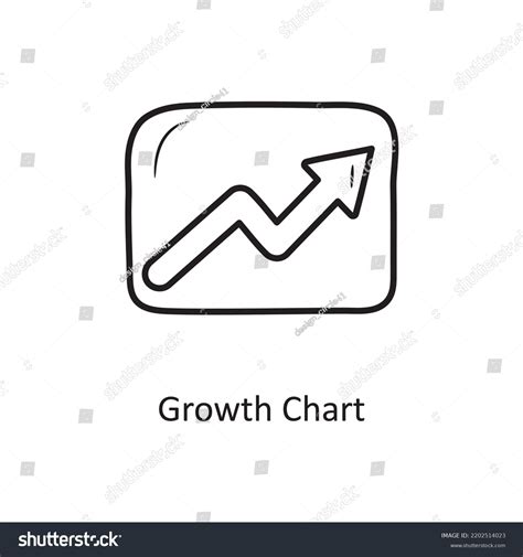 Growth Chart Outline Icon Design Illustration Stock Vector (Royalty ...