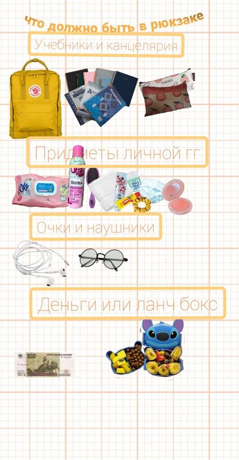 Что должно быть в школьном рюкзаке | Рюкзак, Сумки для колледжа ...