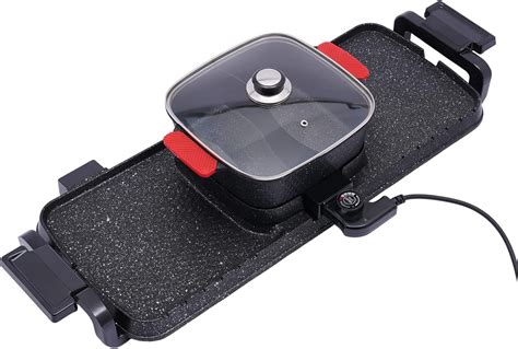 Electric In Hot Pot Bbq Oven Smokeless Barbecue Pan Grill Non Stick Coating Hotpot Machine