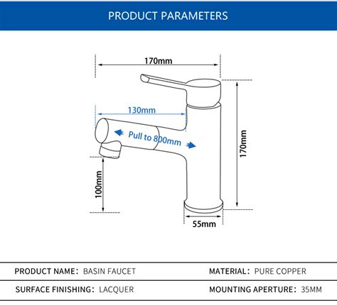 Black Pull Out Basin Faucet Hot And Cold Bathroom Faucet Mixer Decoratormall