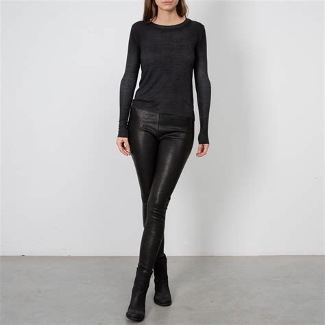 BLACK RIBBED MICROMODAL LONGSLEEVE Wolfensson