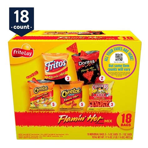 Frito Lay Flamin Hot Mix Variety Pack Count Walmart