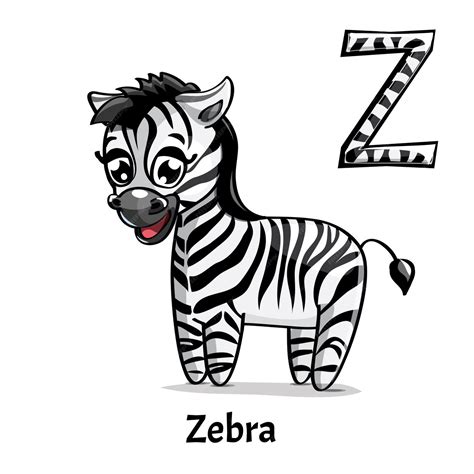 Letra Do Alfabeto De Vetor Z Zebra Vetor Premium