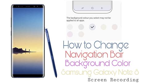 Screen Recording How Change Navigation Bar Background Color Samsung