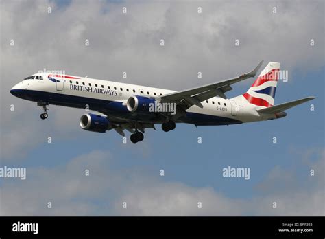 Ba British Airways Embrarer 195 Regional Jet Stock Photo Alamy