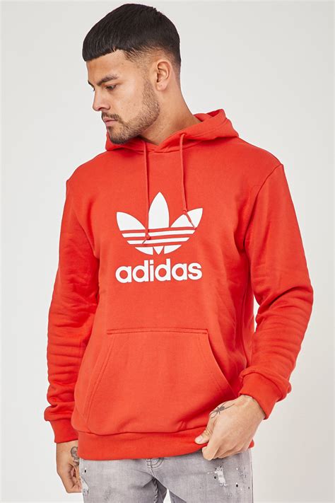 Sweat à Capuche Trefoil Rouge Adidas Brentiny Paris