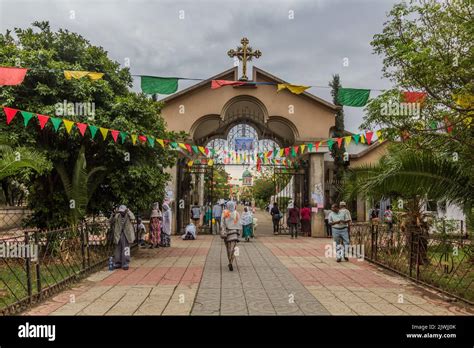 Addis Ababa Ethiopia April Gate Of Medhane Alem Cathedral