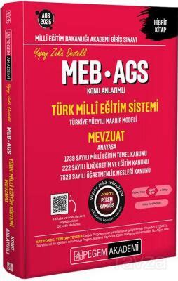 2025 MEB AGS Konu Anlatımlı Türk Milli Eğitim Sistemi Mevzuat En Uygun