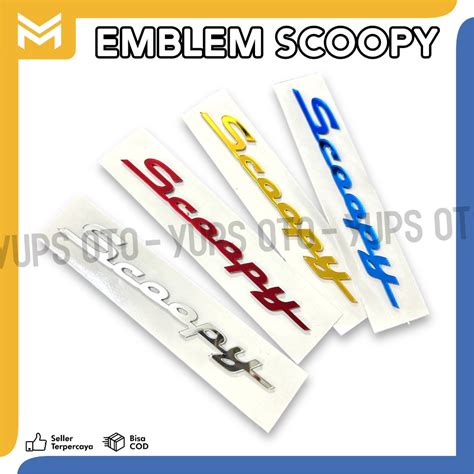 Jual EMBLEM HONDA SCOOPY AKRILIK 3D STICKER KACA TEMPEL LOGO SET