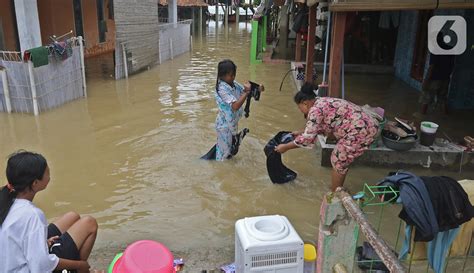 FOTO Penampakan Banjir Karawang Yang Rendam Area Sawah Dan Rumah