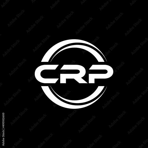 Crp Letter Logo Design With Black Background In Illustrator Vector