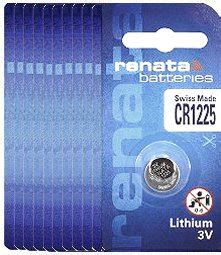 CR1225 Battery RENATA CR 1225 Pack Of 10 Lithium Coin Button Cell