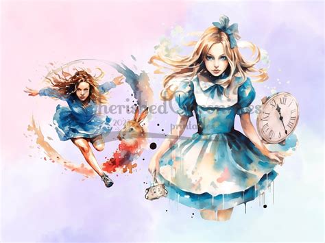 20 Watercolor Alice In Wonderland PNG Clipart Alice In Wonderland