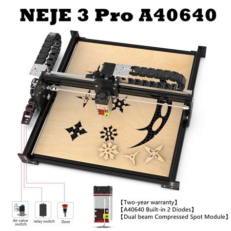 Neje Pro A High Power Cnc Laser Engraver Cutter Wood Router