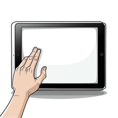 Premium AI Image | Touchscreen 2d cartoon vector illustration on white backgr