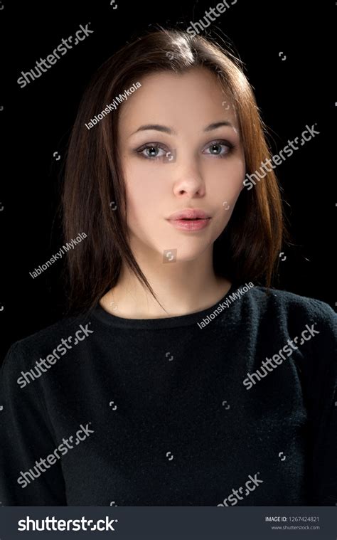 Portrait Beautiful Sexy Brunette Girl On Stock Photo Shutterstock