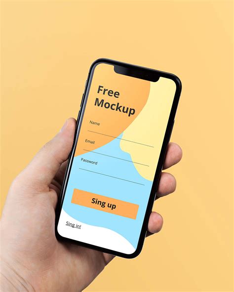Iphone Hand Psd