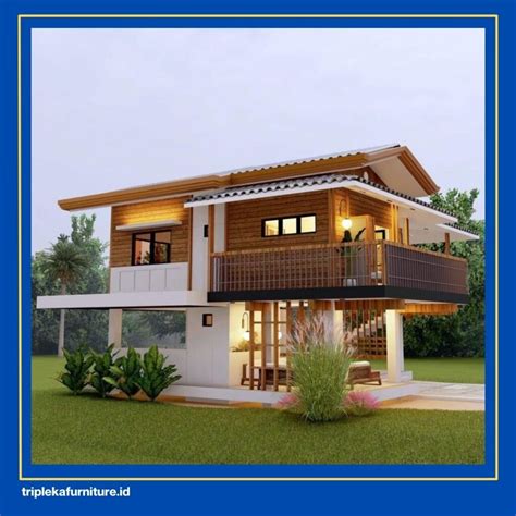inspirasi desain rumah kayu  lantai minimalis modern