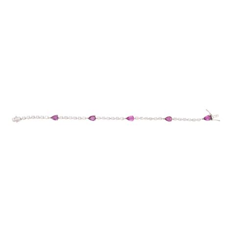 PULSEIRA RIVIERA DIAMANTES 2 16 CTS E SAFIRAS GOTAS 3 98 CTS Ana