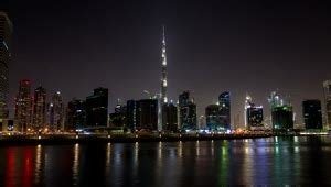 Stock Video Dubai City Skyscrapers At Night Live Wallpaper For PC ...