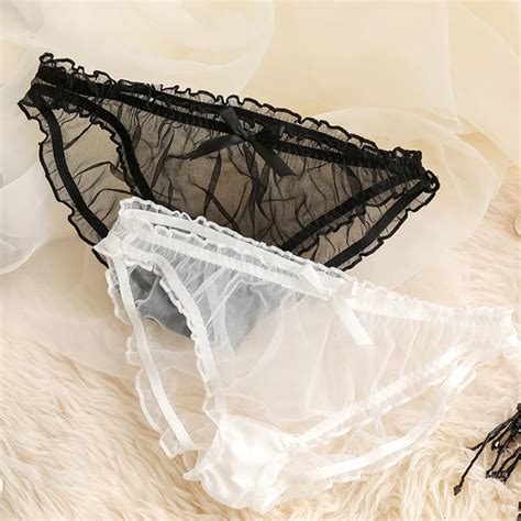 Billionm Women Transparent Lace Lingerie Set Black White Lovely Sleep Wear Sexy Cute Princess