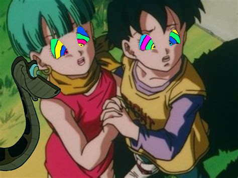 Bulma And Videl Hypnotized By Kaa By Lileehilee On Deviantart