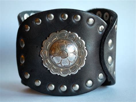 Leather Cuff Bracelet Made From Recycled Belt Small Etsy