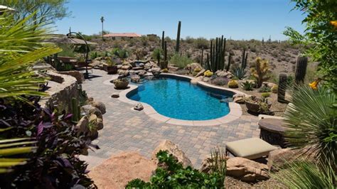 Desert Landscaping Ideas With Freeform Pool Designs