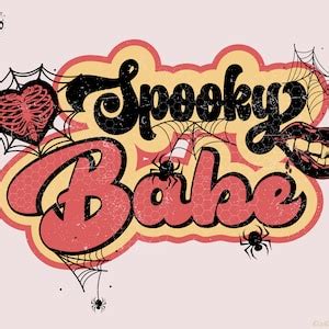 Spooky Babe PNG Retro Halloween PNG Halloween Sublimation Designs Spooky PNG Sublimation