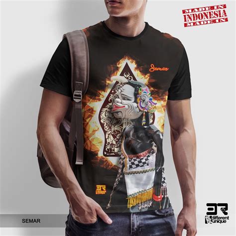 Jual COD KAOS PRINTING GAMBAR WAYANG SEMAR BAJU DISTRO ORIGINAL