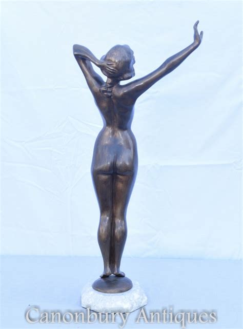 Original Art Deco Figurine By Philippe Nude Female Statue