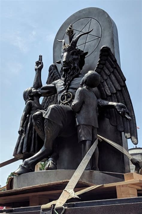 Satanic Temple Protests Ten Commandments Monument With Off